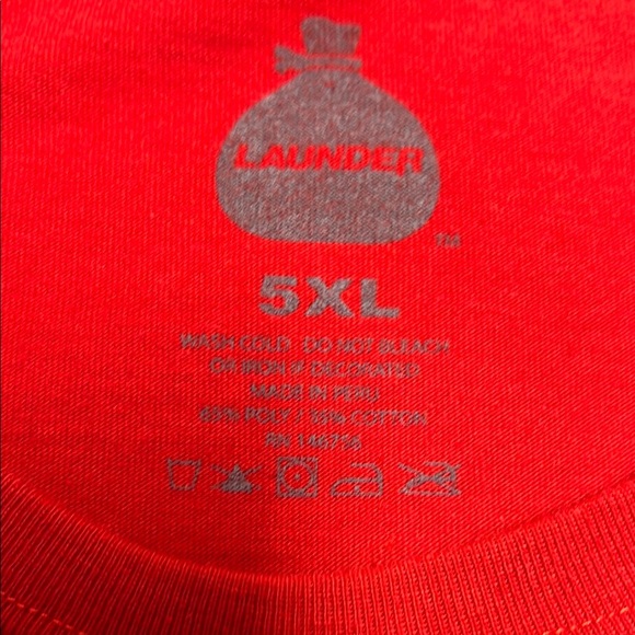 Launder red adult graphic tee hustle 5XL short sleeve crew neck - Picture 2 of 16